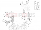 vespa GTV 300 HPE SEI GIORNI ABS E5  Rear suspension - Shock absorber/s