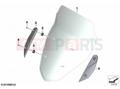 BMW Motorrad BMW 2020 C models C 400 GT (0C06, 0C16) Windshield / mounting | Windshield / mounting