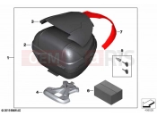 BMW Motorrad BMW 2020 C models C 400 X (0C09, 0C19) Topcase Light 29l with adapter plate | Topcase Light 29l with adapter plate