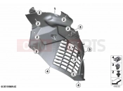 BMW Motorrad BMW 2020 C models C 400 X (0C09, 0C19) Radiator trim