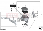 BMW Motorrad BMW 2020 C models C 400 X (0C09, 0C19) Handbrake lever, front wheel