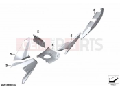 BMW Motorrad BMW 2020 C models C 400 X (0C09, 0C19) Trimpanel components U751 alpine-white 3 2