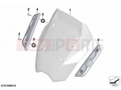BMW Motorrad BMW 2021 C models C 400 X 21 (0C31, 0C33) Windshield / mounting | Windshield / mounting