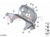 BMW Motorrad BMW 2023 C models C 400 X 21 (0C31, 0C33) Instruments combination covering | Instruments combination covering