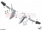 BMW Motorrad BMW 2020 C models C evolution (0C03) Rear footrests | Rear footrests