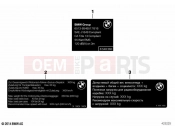 BMW Motorrad BMW 2022 F models F 750 GS (0B08, 0B18) Plates, authority vehicle | Plates, authority vehicle