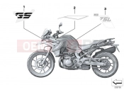 BMW Motorrad BMW 2021 F models F 750 GS (0B08, 0B18) Sticker WND2 black-storm