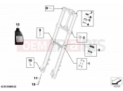 BMW Motorrad BMW 2021 F models F 750 GS (0B08, 0B18) Service of telescopic forks 2