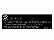 BMW Motorrad BMW 2023 F models F 850 GS (0B09, 0B19) Label 