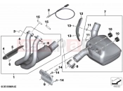 BMW Motorrad BMW 2023 F models F 850 GS (0B09, 0B19) Exhaust manifold with front silencer 2