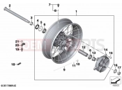BMW Motorrad BMW 2023 F models F 850 GS (0B09, 0B19) Cross-spoked wheel rear 2