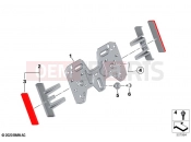 BMW Motorrad BMW 2023 F models F 850 GS (0B09, 0B19) Number plate baseplate, reflectors 2