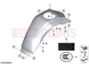 BMW Motorrad BMW 2021 F models F 850 GS (0B29) Tank cover, middle