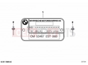 BMW Motorrad BMW 2021 F models F 850 GS (0B29) Type plate / information plate