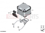 BMW Motorrad BMW 2020 F models F 850 GS (0B29) Aluminium topcase | Aluminium topcase