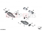 BMW Motorrad BMW 2020 F models F 850 GS (0B29) Mounting indicator lamps front | Mounting indicator lamps front