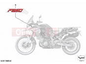 BMW Motorrad BMW 2021 F models F 850 GS Adve. (0K01, 0K03) Stick-on label
