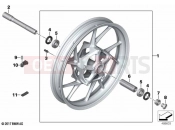 BMW Motorrad BMW 2023 F models F 900 R (0K11, 0K13) Cast rim, front | Cast rim, front