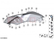 BMW Motorrad BMW 2023 F models F 900 XR (0K21, 0K23) Fairing side panel, front | Fairing side panel, front