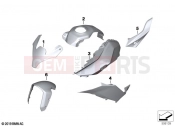 BMW Motorrad BMW 2021 F models F 900 XR A2 (0K41) Painted parts YNB5 light-white solid | Painted parts YNB5 light-white solid