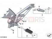 BMW Motorrad BMW 2020 G models G 310 R (0G21) Footpeg system | Footpeg system