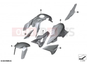 BMW Motorrad BMW 2020 G models G 310 R (0G21) Trim panel components YNA5 Racing red | Trim panel components YNA5 Racing red