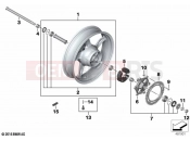 BMW Motorrad BMW 2020 G models G 310 R (0G21) Rear wheel | Rear wheel