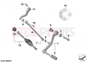 BMW Motorrad BMW 2022 K models K 1600 Bagger 22 (0F61, 0F63) External gearshift parts / Shift lever