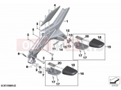 BMW Motorrad BMW 2022 K models K 1600 Bagger 22 (0F61, 0F63) Footpeg plate / footpeg