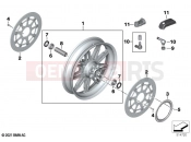 BMW Motorrad BMW 2022 K models K 1600 Bagger 22 (0F61, 0F63) Forged wheel, front