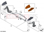 BMW Motorrad BMW 2022 K models K 1600 Bagger 22 (0F61, 0F63) Armrest, pillion rider 2