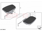 BMW Motorrad BMW 2021 K models K 1600 Bagger 22 (0F61, 0F63) Passenger footboard | Passenger footboard
