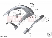 BMW Motorrad BMW 2020 K models K 1600 Bagger 22 (0F61, 0F63) Rear trim panel with grab handle | Rear trim panel with grab handle