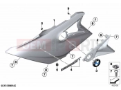 BMW Motorrad BMW 2021 K models K 1600 GT 17 (0F01, 0F11) Fairing side section, front | Fairing side section, front