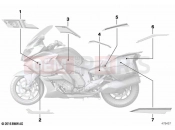 BMW Motorrad BMW 2021 K models K 1600 GT 17 (0F01, 0F11) Stick-on label | Stick-on label