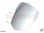 BMW Motorrad BMW 2021 K models K 1600 GT 17 (0F01, 0F11) Windshield, comfort | Windshield, comfort