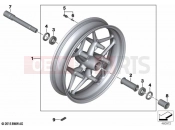 BMW Motorrad BMW 2021 K models K 1600 GT 17 (0F01, 0F11) Cast rim, front | Cast rim, front