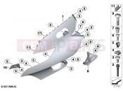 BMW Motorrad BMW 2021 K models K 1600 GT 22 (0F21, 0F23) Upper trim section | Upper trim section