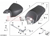 BMW Motorrad BMW 2021 K models K 1600 GT 22 (0F21, 0F23) Seat bench | Seat bench