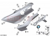 BMW Motorrad BMW 2021 K models K 1600 GTL 22 (0F31, 0F33) Fairing side section, front | Fairing side section, front