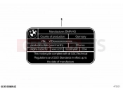 BMW Motorrad BMW 2021 K models K 1600 GTL 22 (0F31, 0F33) Type plate Gulf states