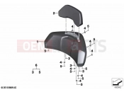 BMW Motorrad BMW 2021 K models K 1600 GTL 22 (0F31, 0F33) Backrest pad with backrest | Backrest pad with backrest