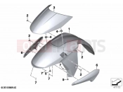 BMW Motorrad BMW 2021 K models K 1600 GTL 22 (0F31, 0F33) Front-wheel cover 2