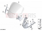 BMW Motorrad BMW 2021 K models K 1600 GTL 22 (0F31, 0F33) Windshield / mounting | Windshield / mounting