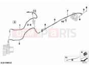 BMW Motorrad BMW 2021 K models K 1600 GTL 22 (0F31, 0F33) Brake line, Integral ABS, rear 2