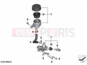 BMW Motorrad BMW 2021 M models M 1000 RR (0E71,0E73) Rear brake master cylinder w container