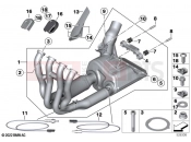 BMW Motorrad BMW 2021 M models M 1000 RR (0E71,0E73) Exhaust manifold with front silencer