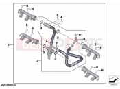 BMW Motorrad BMW 2021 M models M 1000 RR (0E71,0E73) Injector nozzles and lines 2