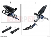 BMW Motorrad BMW 2020 M models M 1000 RR (0E71,0E73) Footpeg system | Footpeg system
