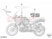BMW Motorrad BMW 2020 R models R 1250 GS 19 (0J90) Stick-on label 2 | Stick-on label 2
